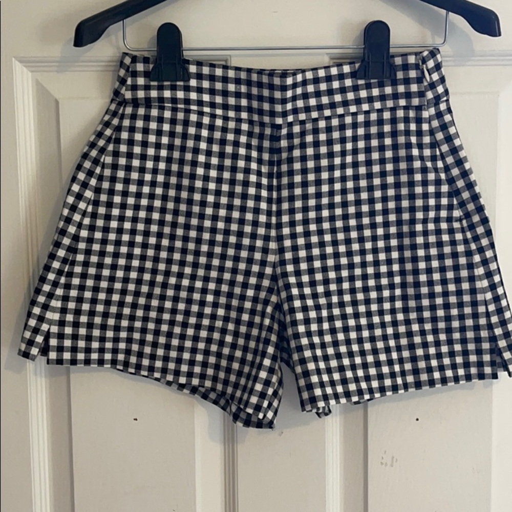 black and white shorts
